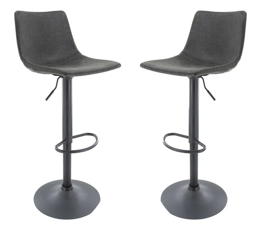 Tilbury Modem Adjustable Bar Stool With Footrest & 360-Degree Swivel Set of 2 - Elax Furniture