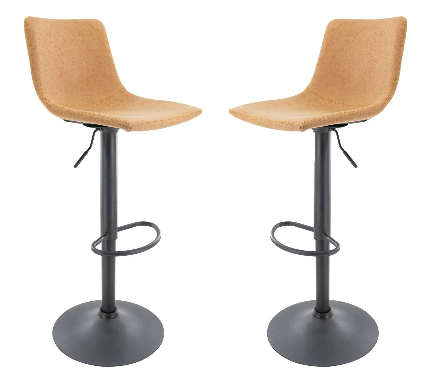 Tilbury Modem Adjustable Bar Stool With Footrest & 360-Degree Swivel Set of 2 - Elax Furniture