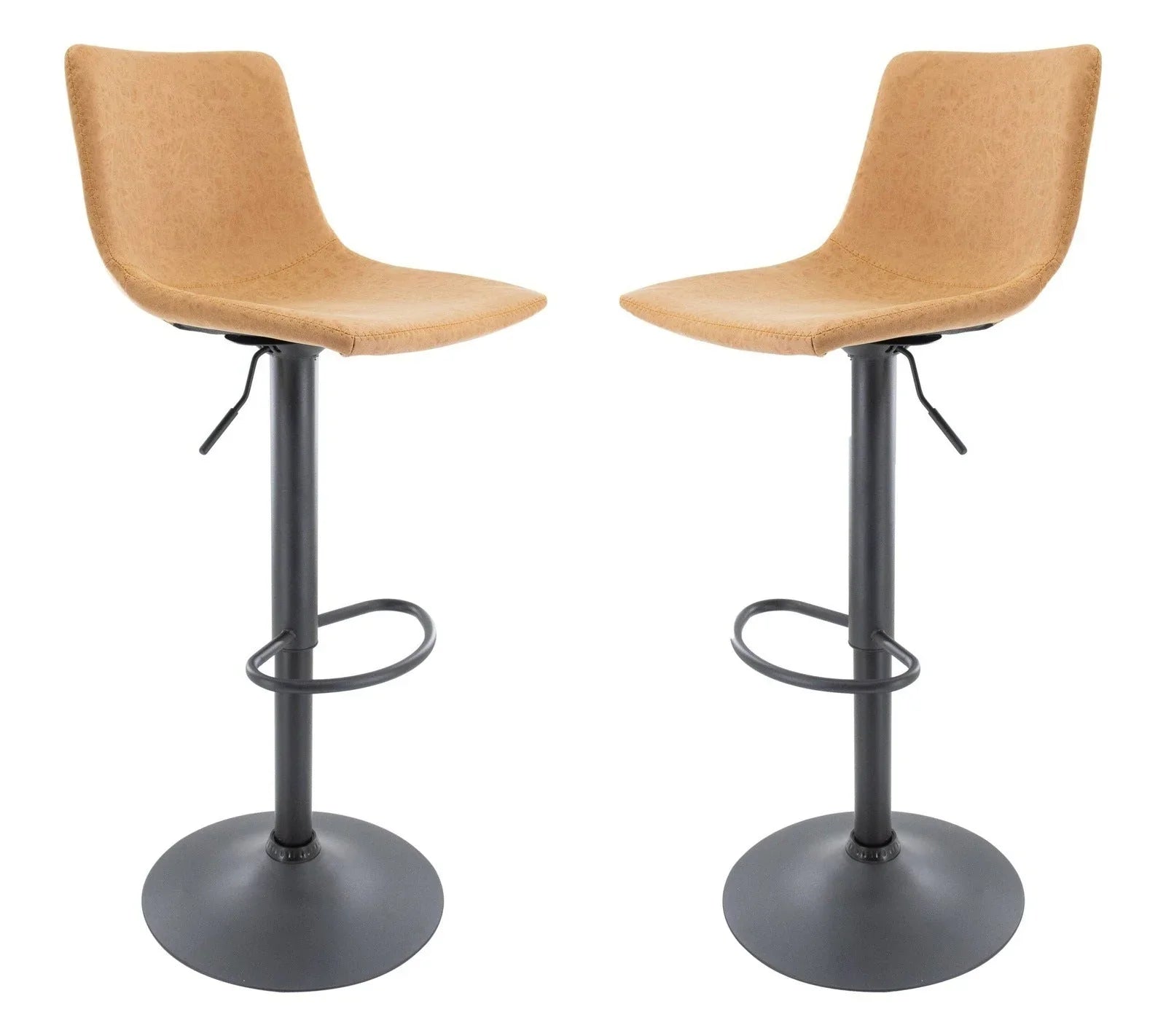 Tilbury Modem Adjustable Bar Stool With Footrest & 360-Degree Swivel Set of 2 - Elax Furniture