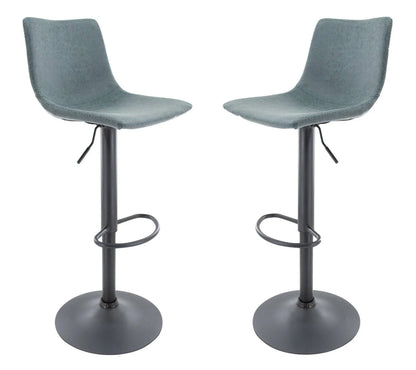 Tilbury Modem Adjustable Bar Stool With Footrest & 360-Degree Swivel Set of 2 - Elax Furniture