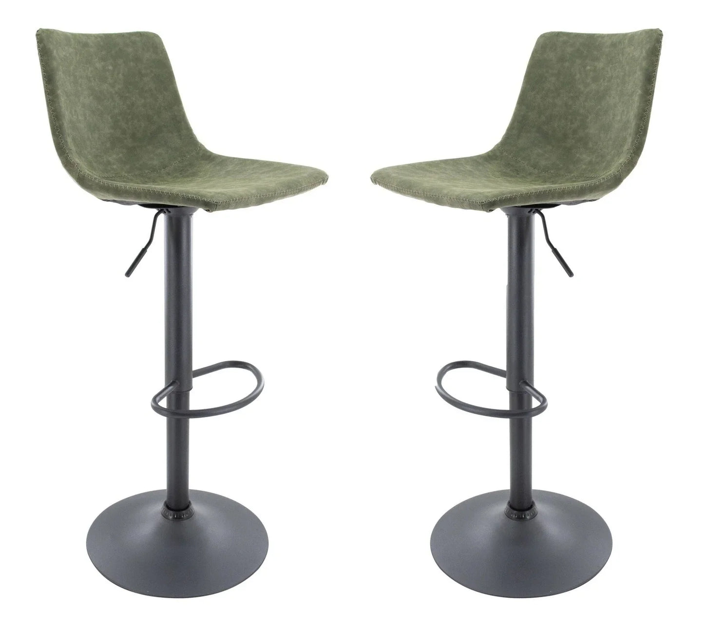 Tilbury Modem Adjustable Bar Stool With Footrest & 360-Degree Swivel Set of 2 - Elax Furniture
