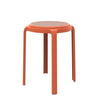 Tresse Mid-Century Modern Stackable Round Plastic Dining Stool for Kitchen and Dining Room
