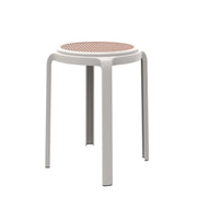 Tresse Mid-Century Modern Stackable Round Plastic Dining Stool for Kitchen and Dining Room - Elax Furniture