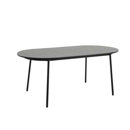 Tule 7-Piece Dining Set: Steel Frame, 6 Upholstered Chairs, 71'' Oval MDF Tabletop - Elax Furniture