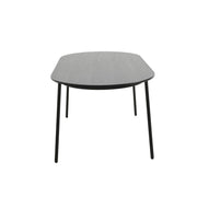 Tule 71" Oval Dining Table with MDF Tabletop and Black Steel Legs - Elax Furniture