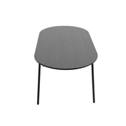 Tule 71" Oval Dining Table with MDF Tabletop and Black Steel Legs - Elax Furniture