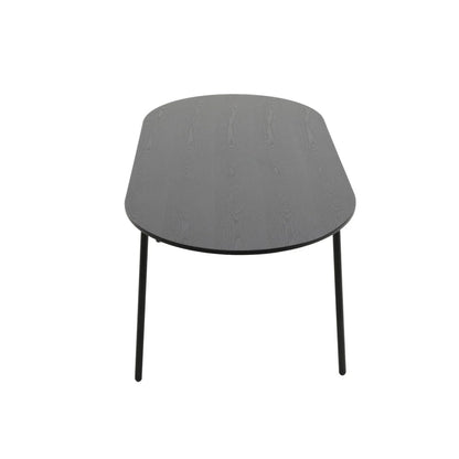 Tule 7-Piece Dining Set: Steel Frame, 6 Upholstered Chairs, 71'' Oval MDF Tabletop - Elax Furniture