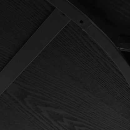 Tule Modern 83" Oval Dining Table with MDF Tabletop and Black Steel Legs - Elax Furniture