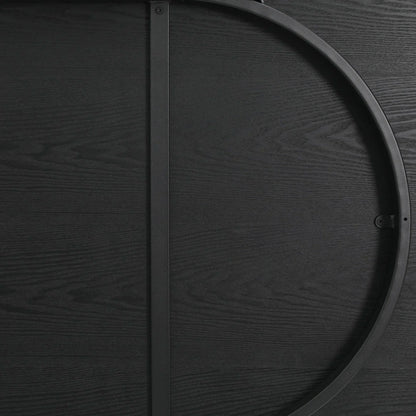 Tule Modern 83" Oval Dining Table with MDF Tabletop and Black Steel Legs - Elax Furniture