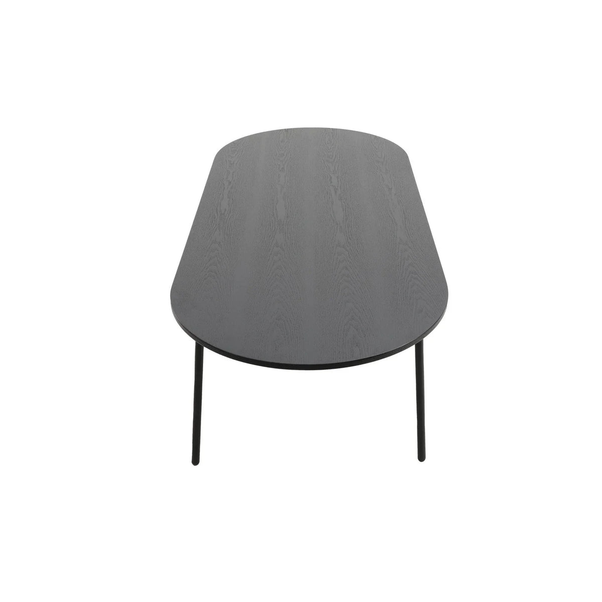 Tule Modern 83" Oval Dining Table with MDF Tabletop and Black Steel Legs - Elax Furniture