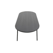 Tule 9-Piece Dining Set in Steel with 8 Upholstered Seat Dining Chairs and 83" Oval Dining Table with MDF Tabletop - Elax Furniture