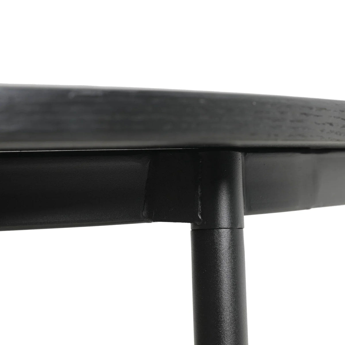 Tule Modern 83" Oval Dining Table with MDF Tabletop and Black Steel Legs - Elax Furniture