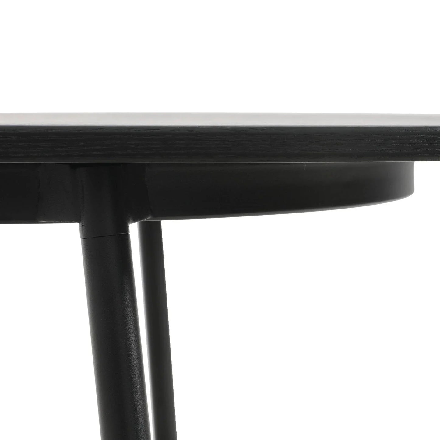 Tule Modern 83" Oval Dining Table with MDF Tabletop and Black Steel Legs - Elax Furniture