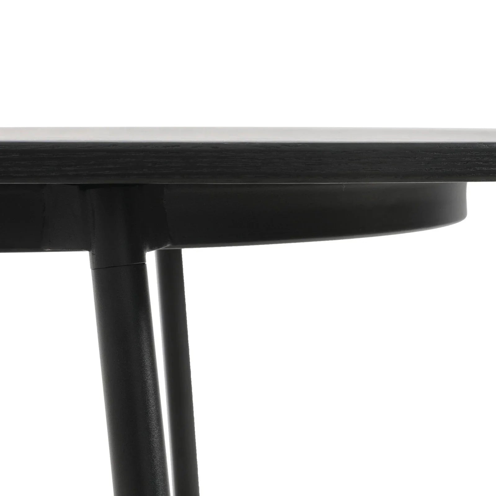 Tule Modern 83" Oval Dining Table with MDF Tabletop and Black Steel Legs - Elax Furniture