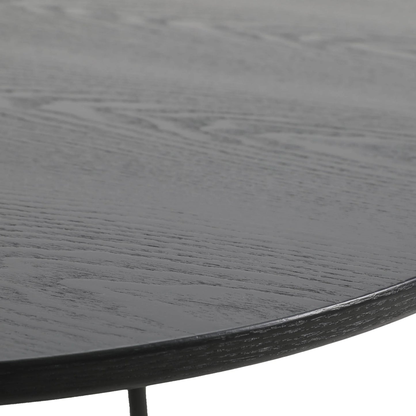 Tule Modern 83" Oval Dining Table with MDF Tabletop and Black Steel Legs - Elax Furniture