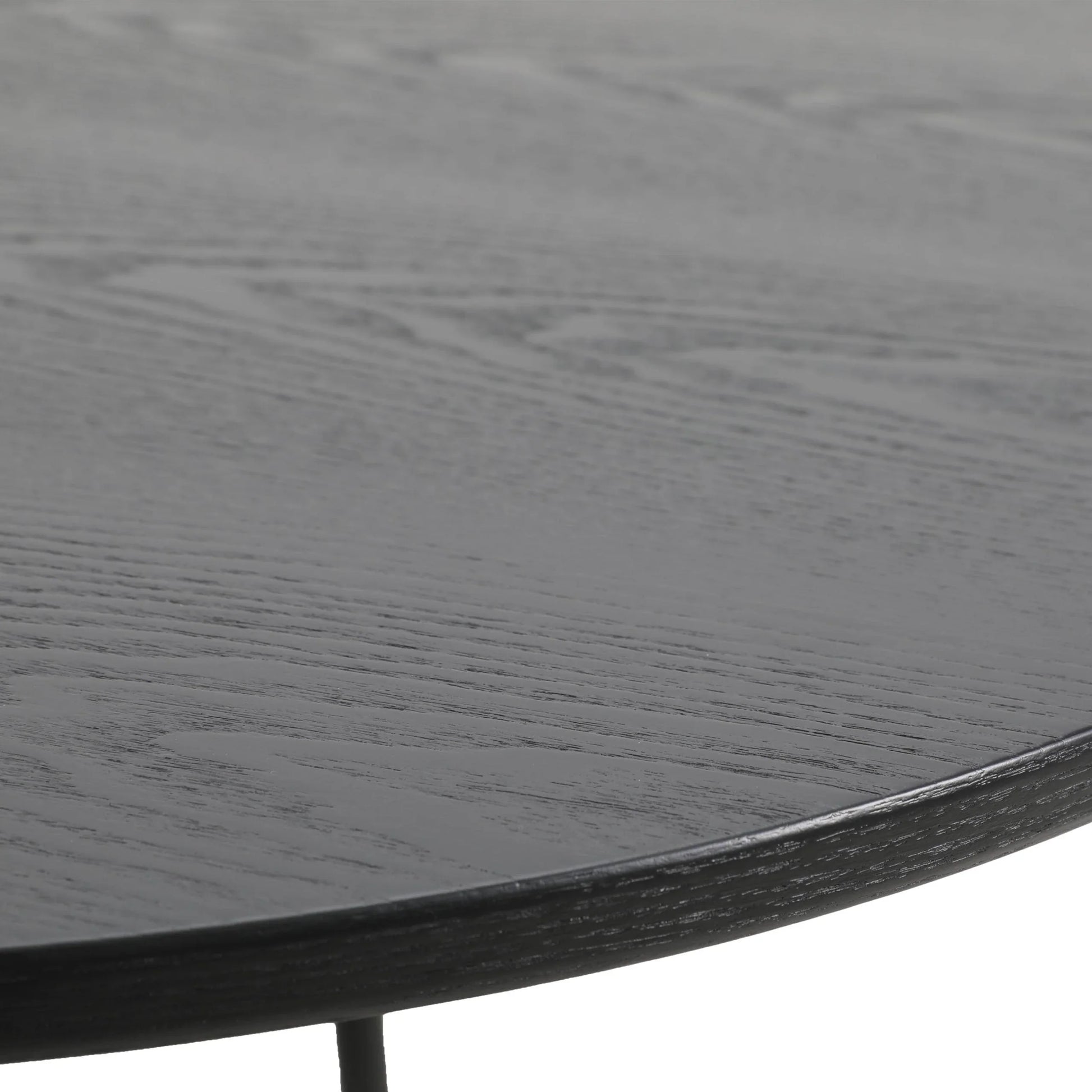 Tule Modern 83" Oval Dining Table with MDF Tabletop and Black Steel Legs - Elax Furniture