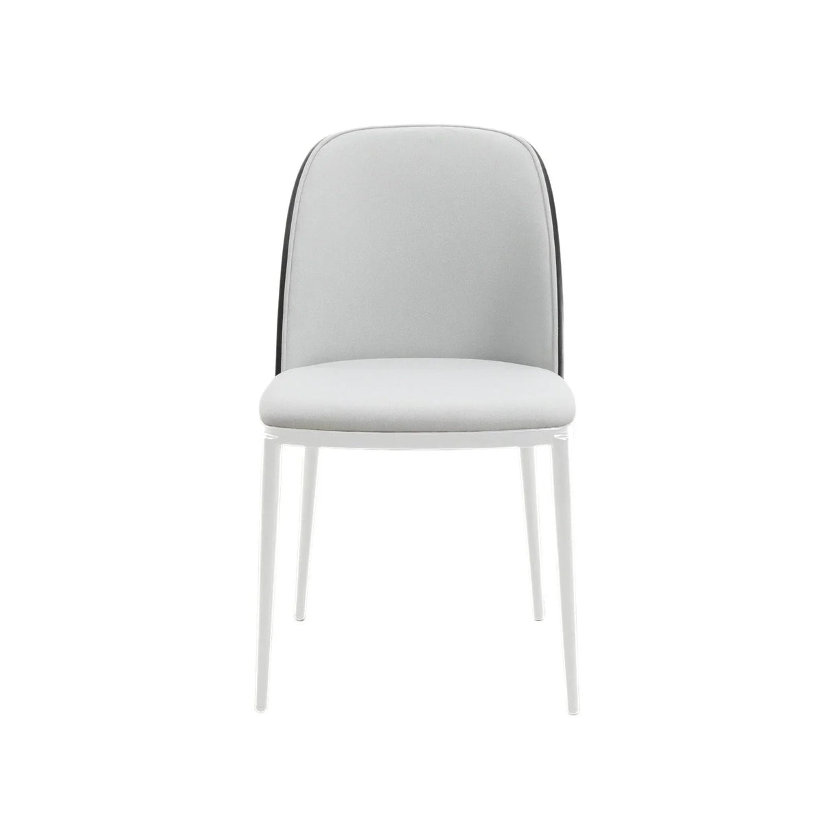 Tule 7-Piece Dining Set with 6 Upholstered Seat Dining Chairs in White Steel Frame and 71" Oval Dining Table with MDF Tabletop - Elax Furniture