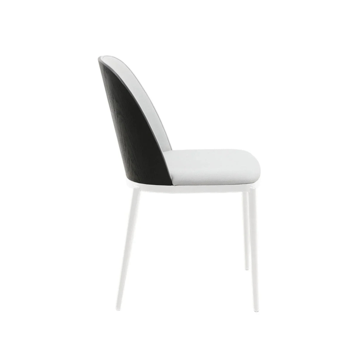 Tule 7-Piece Dining Set with 6 Upholstered Seat Dining Chairs in White Steel Frame and 71" Oval Dining Table with MDF Tabletop - Elax Furniture