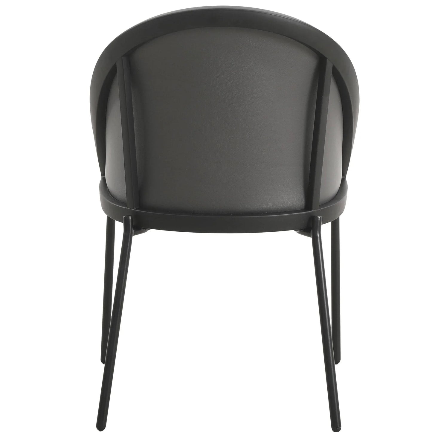Urbane Dining Chair in Vinyl Fabric with Curved Back and Stainless Steel Legs Set of 2 - Elax Furniture