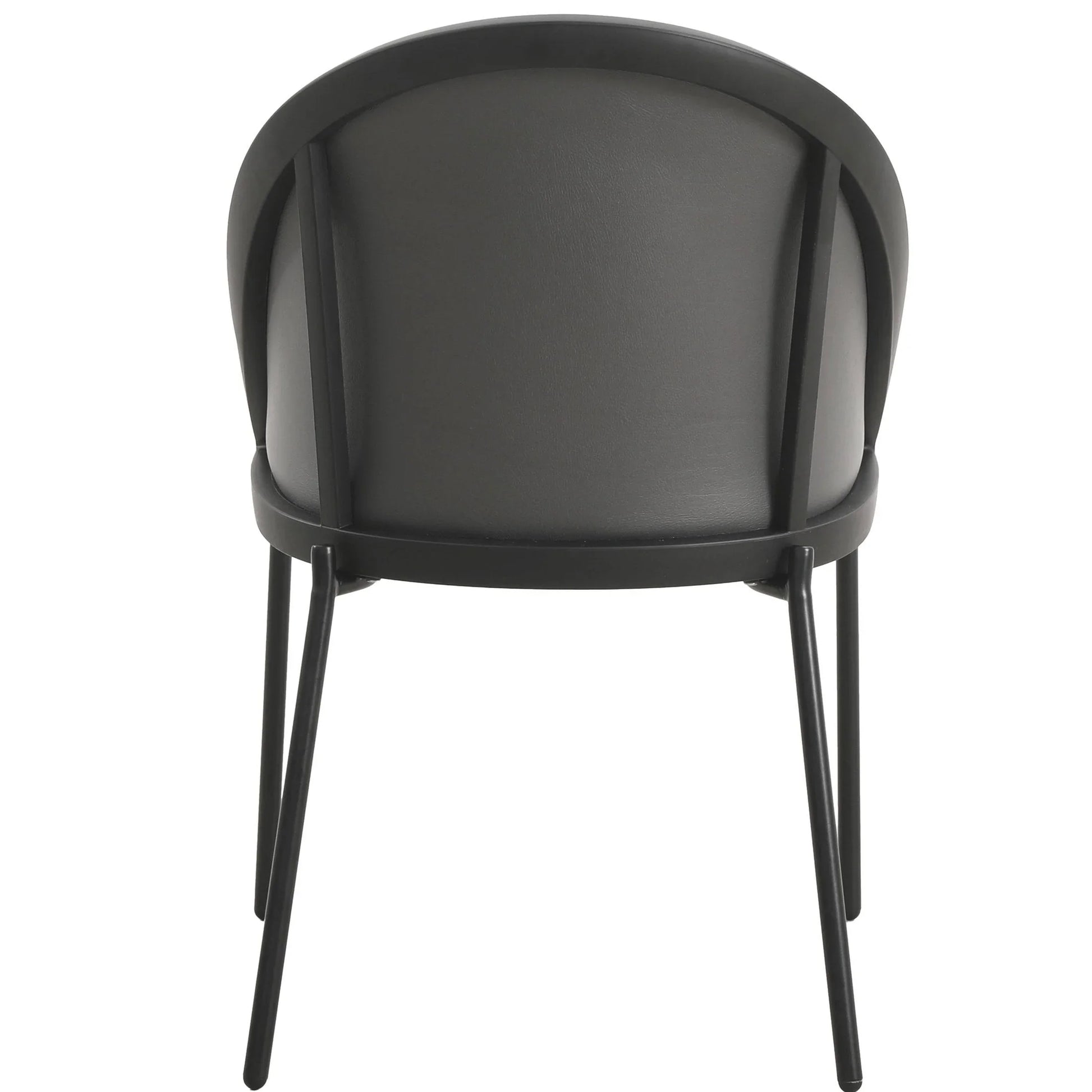 Urbane Dining Chair in Vinyl Fabric with Curved Back and Stainless Steel Legs Set of 2 - Elax Furniture