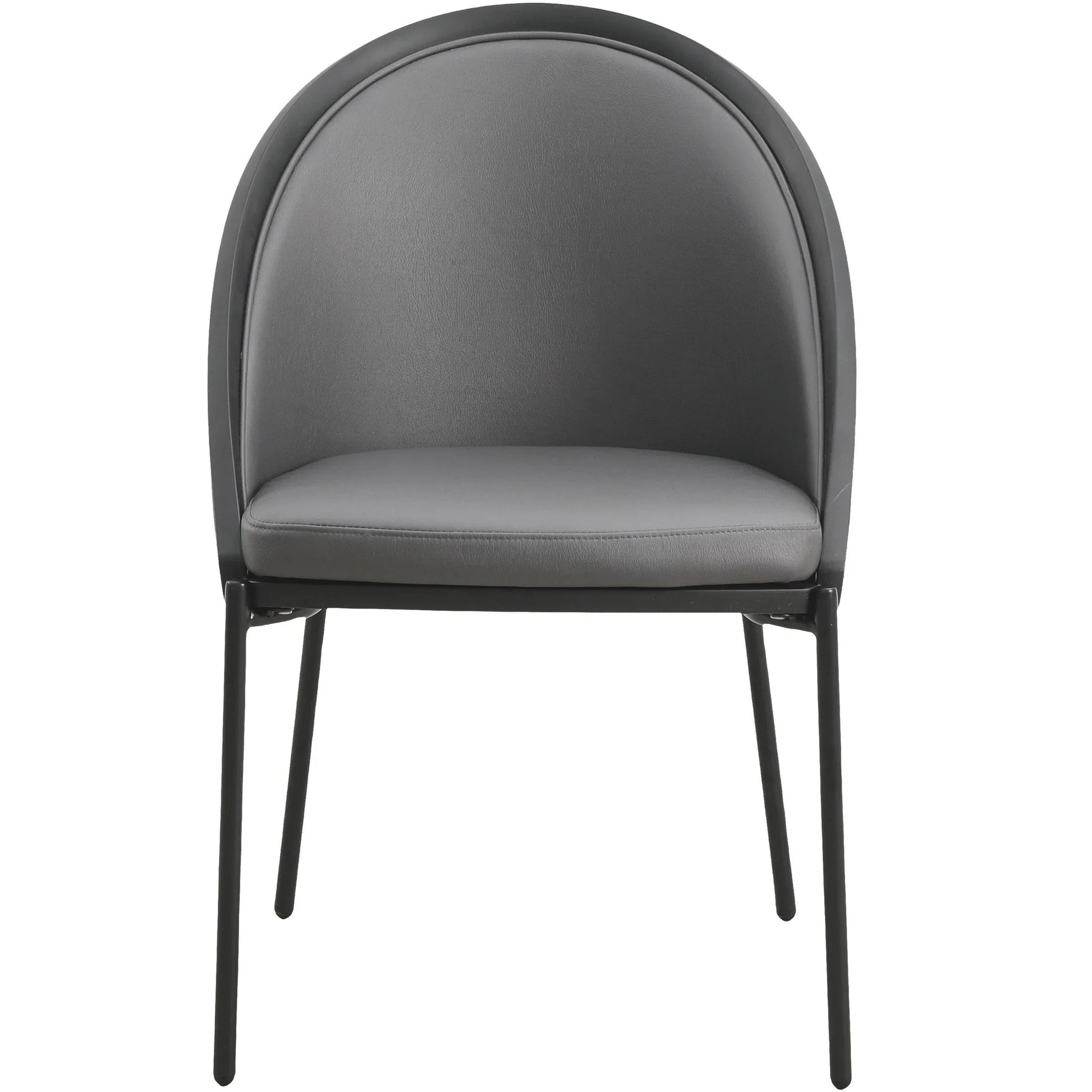 Urbane Dining Chair in Vinyl Fabric with Curved Back and Stainless Steel Legs Set of 4 - Elax Furniture