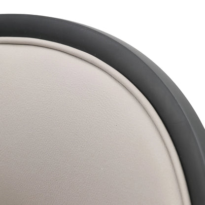 Urbane Dining Chair in Vinyl Fabric with Curved Back and Stainless Steel Legs Set of 4 - Elax Furniture