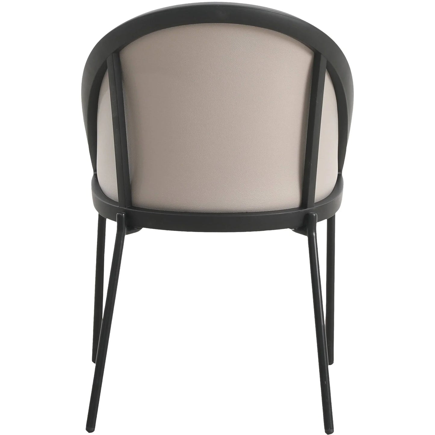 Urbane Dining Chair in Vinyl Fabric with Curved Back and Stainless Steel Legs Set of 4 - Elax Furniture