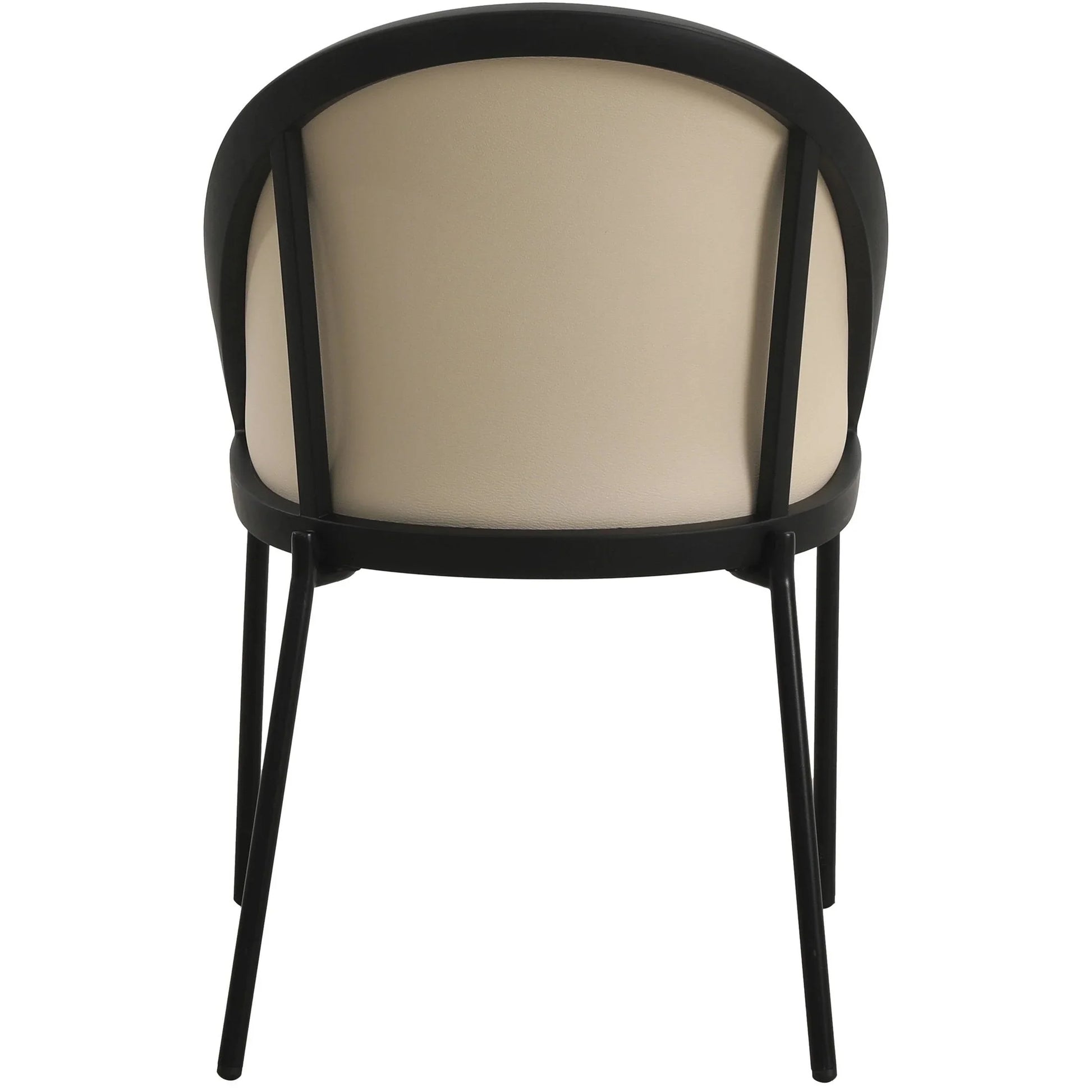 Urbane Dining Chair in Vinyl Fabric with Curved Back and Stainless Steel Legs Set of 2 - Elax Furniture