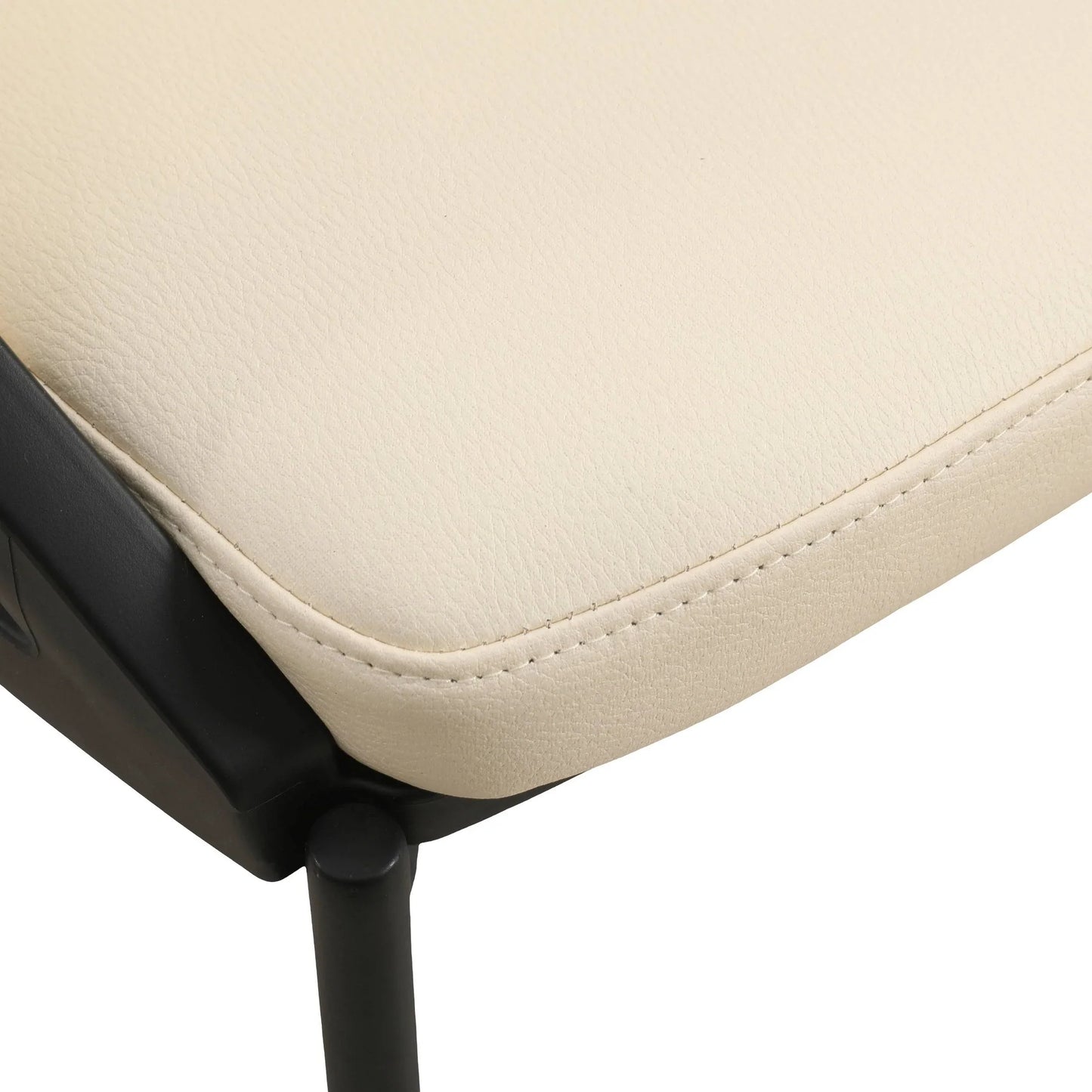 Urbane Dining Chair in Vinyl Fabric with Curved Back and Stainless Steel Legs Set of 4 - Elax Furniture