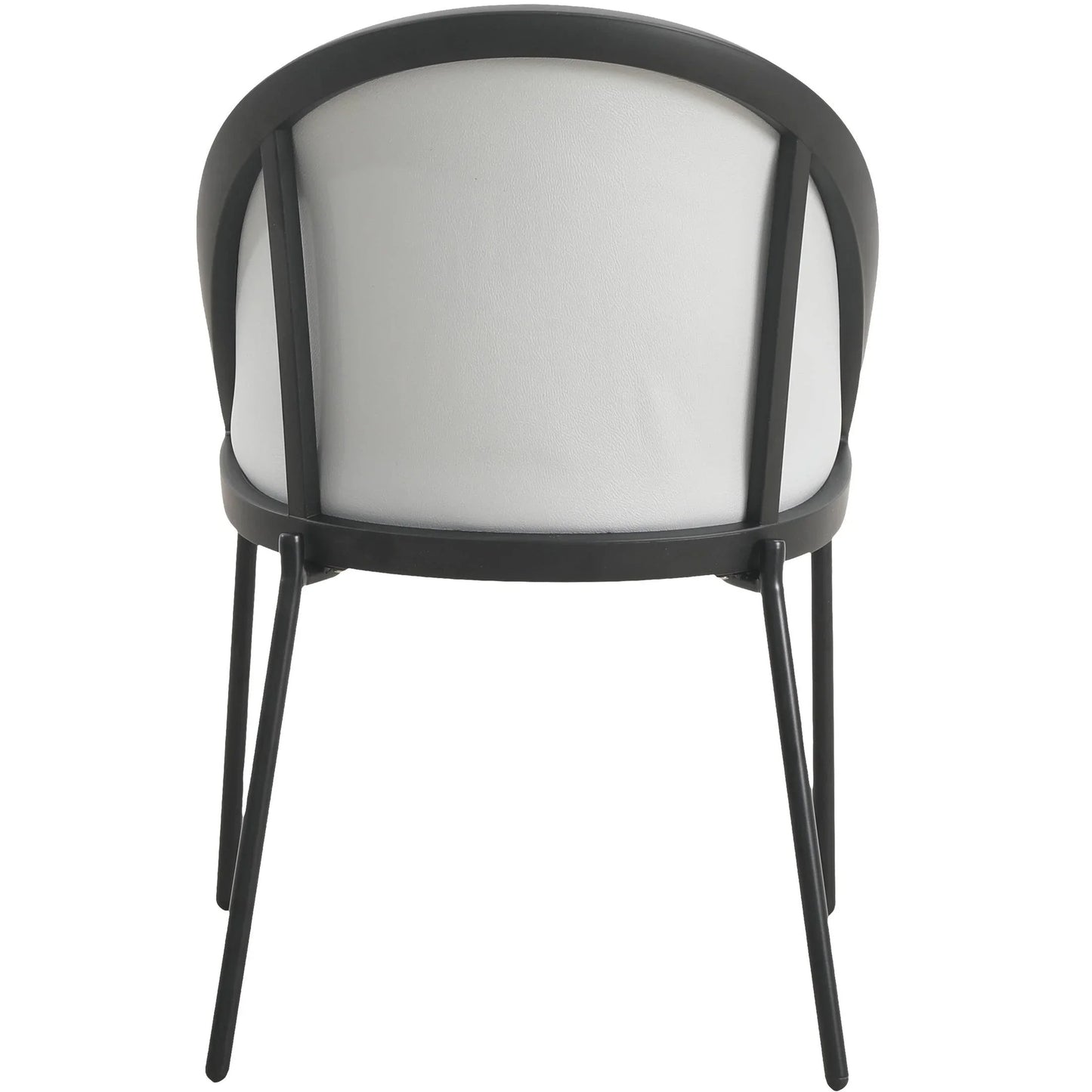 Urbane Dining Chair in Vinyl Fabric with Curved Back and Stainless Steel Legs Set of 2 - Elax Furniture