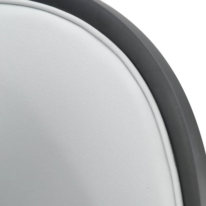 Urbane Dining Chair in Vinyl Fabric with Curved Back and Stainless Steel Legs Set of 4 - Elax Furniture