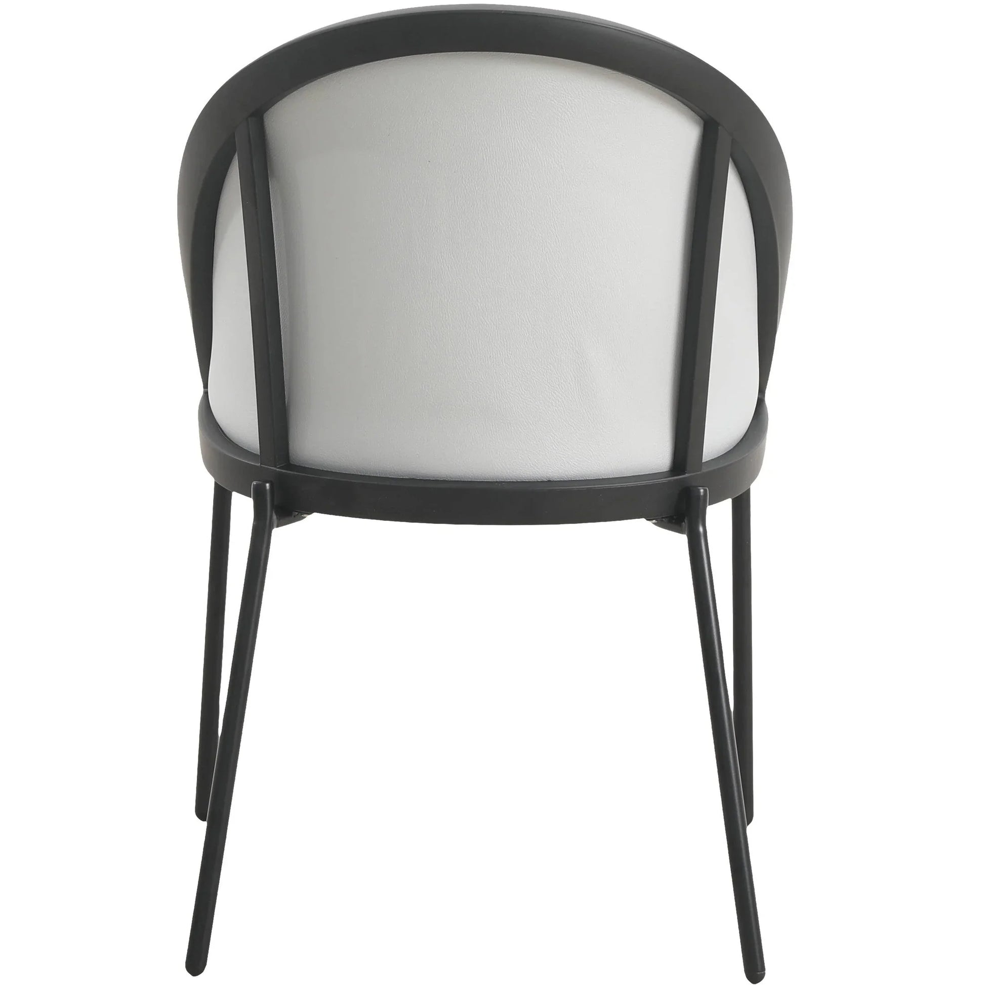Urbane Dining Chair in Vinyl Fabric with Curved Back and Stainless Steel Legs Set of 4 - Elax Furniture