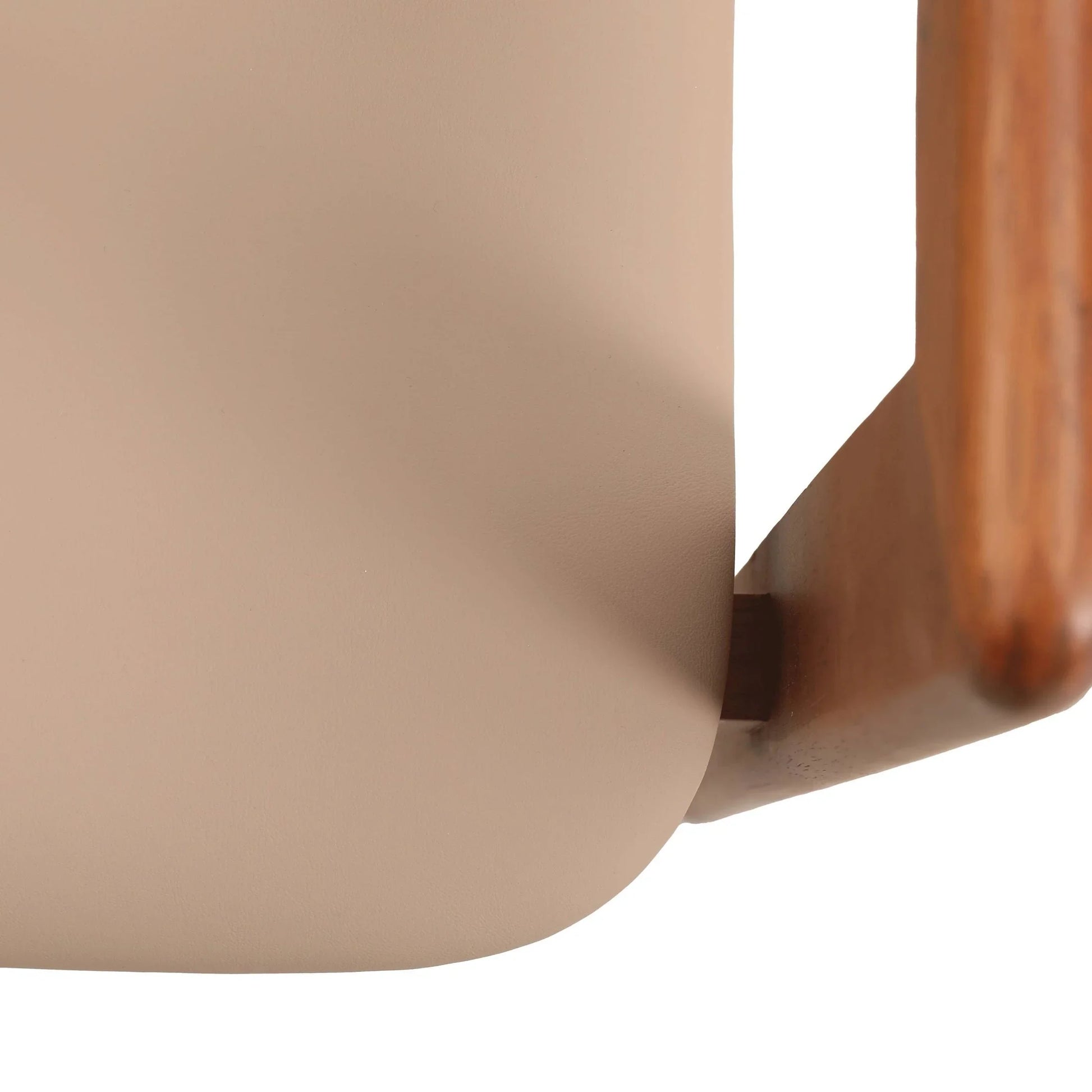 Velo Upholstered Dining Chair in Leather with Open Back and Wood Legs Set of 4 - Elax Furniture