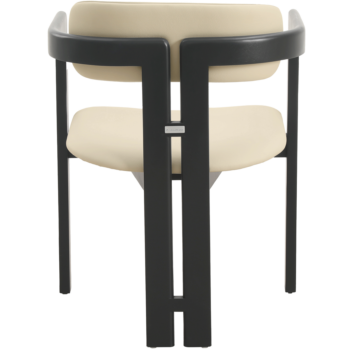 Velo Series Dining Chair with Upholstered Leather and Rubberwood Legs
