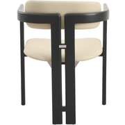 Velo Series Dining Chair with Upholstered Leather and Rubberwood Legs