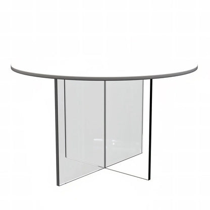 Valore Side Table with Round MDF Tabletop and Sturdy Acrylic Cross Base - Elax Furniture