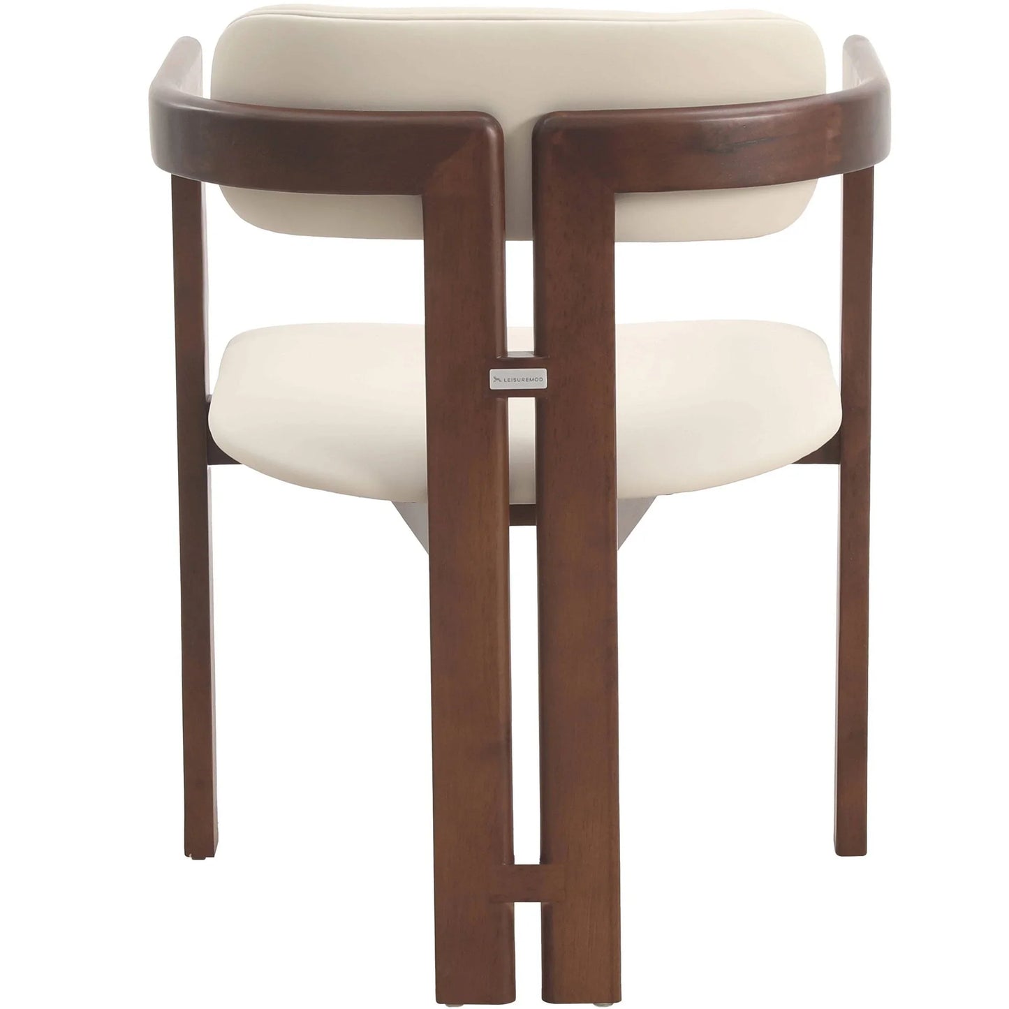 Velo Upholstered Dining Chair in Leather with Open Back and Wood Legs Set of 4 - Elax Furniture