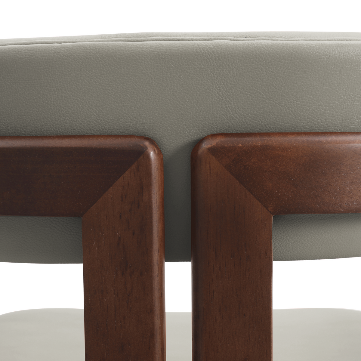 Velo Series Dining Chair with Upholstered Leather and Rubberwood Legs