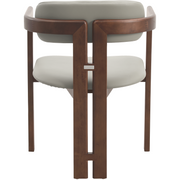 Velo Series Dining Chair with Upholstered Leather and Rubberwood Legs