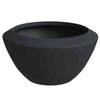 Vessel Fiberstone and MGO Clay Mid-Century Modern Round Planter Pot for Indoor and Outdoor Home