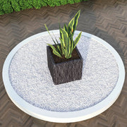 Verdura Modern 3 Piece Square Fiberstone and Clay Planter with Drainage Holes - Elax Furniture