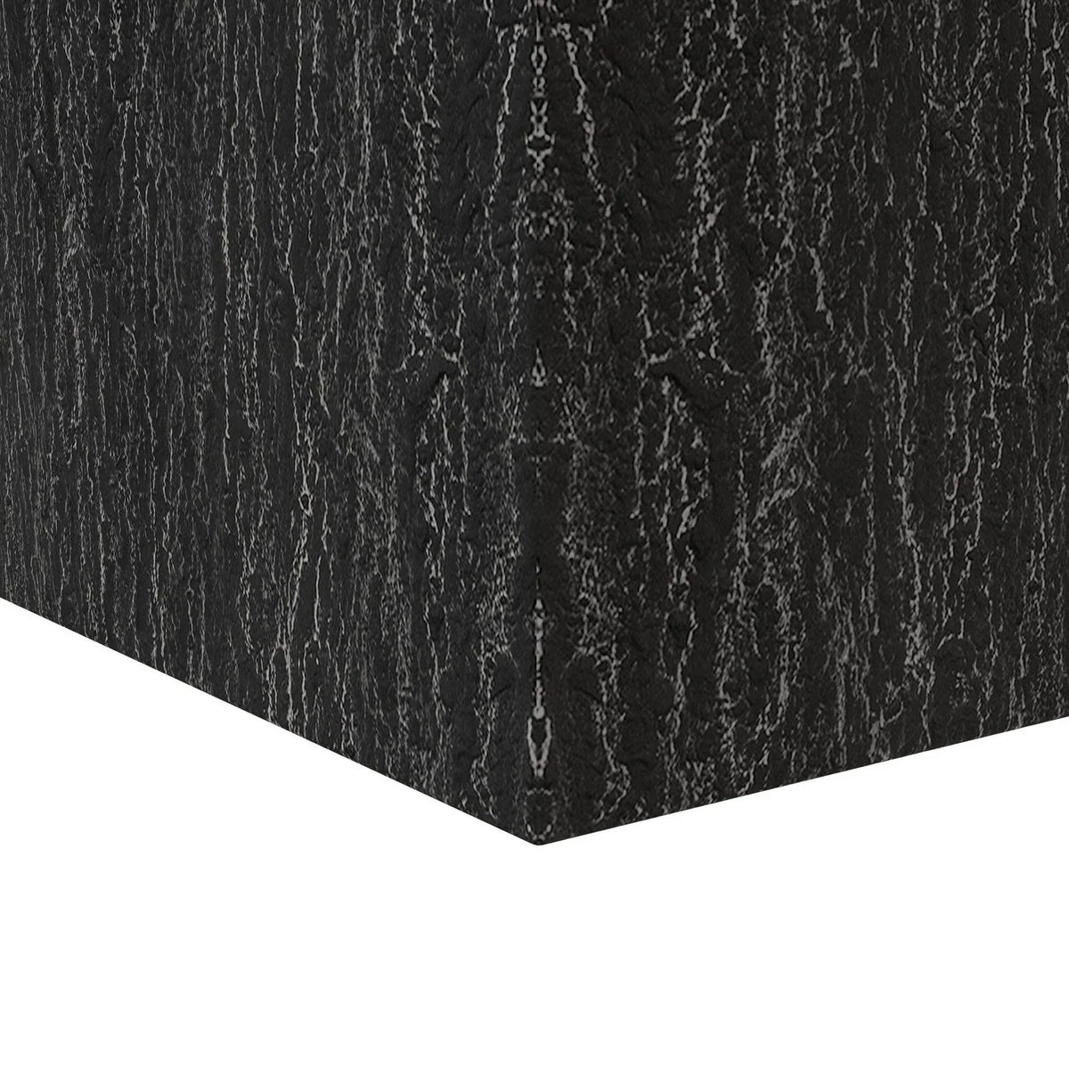 Verdura Modern Square Fiberstone and Clay Planter with Drainage Holes in Dotted Black - Elax Furniture