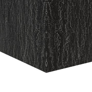 Verdura Modern Square Fiberstone and Clay Planter with Drainage Holes in Dotted Black - Elax Furniture