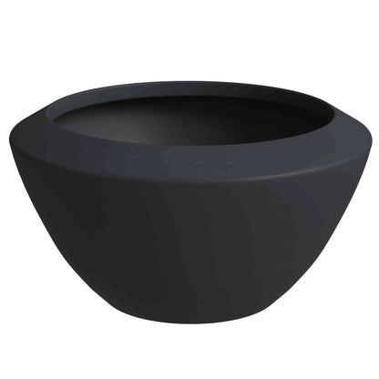 Vessel Fiberstone and MGO Clay Mid-Century Modern Round Planter Pot for Indoor and Outdoor Home - Elax Furniture