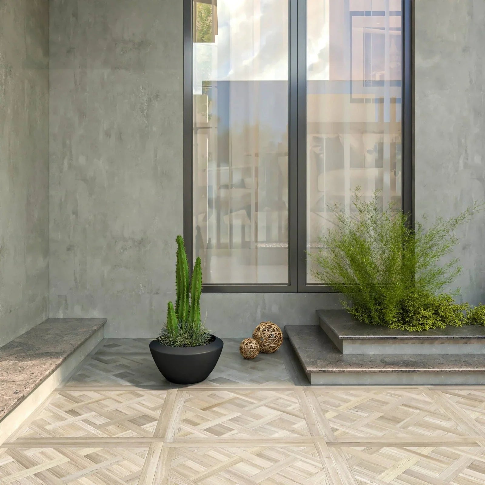 Vessel Fiberstone and MGO Clay Mid-Century Modern Round Planter Pot for Indoor and Outdoor Home - Elax Furniture