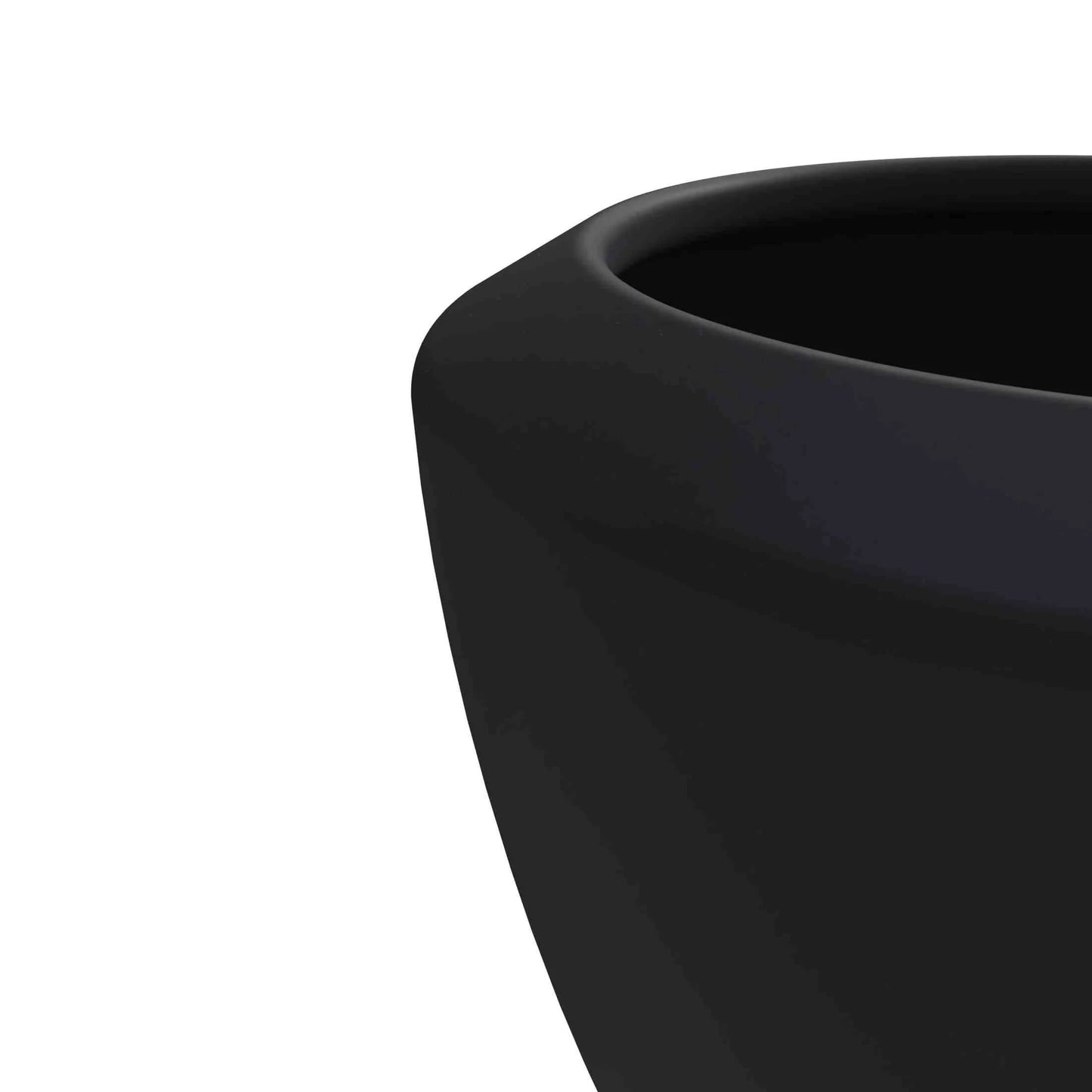 Vessel Fiberstone and MGO Clay Mid-Century Modern Round Planter Pot for Indoor and Outdoor Home - Elax Furniture