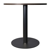 LeisureMod Vail Collection Dining Table Black/Gold Base With 27"/36" Round Black MDF Top - Elax Furniture