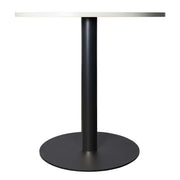 LeisureMod Vail Collection Dining Table Black/Gold Base With 27"/36" Round Black MDF Top - Elax Furniture