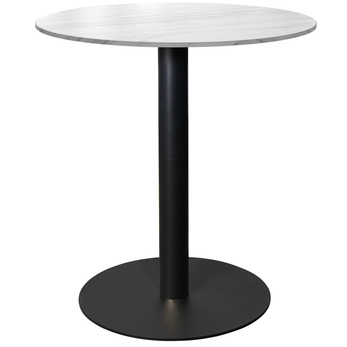 Vail Collection Dining Table Black/Gold Base With 27"/36" Round Stone Top - Elax Furniture