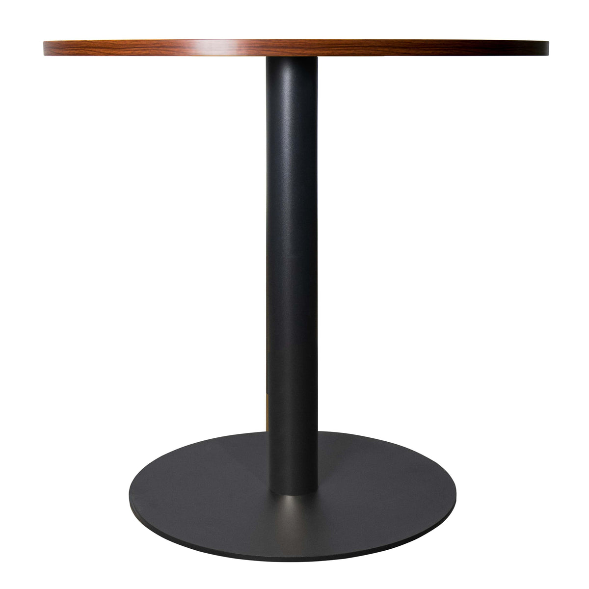 LeisureMod Vail Collection Dining Table Black/Gold Base With 27"/36" Round Black MDF Top - Elax Furniture